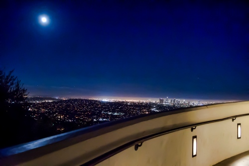 Griffith Observatory Night Full Moon